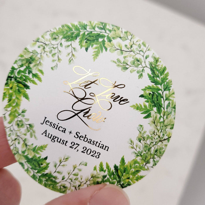 Let Love Grow Wedding Favor Stickers - XOXOKristen