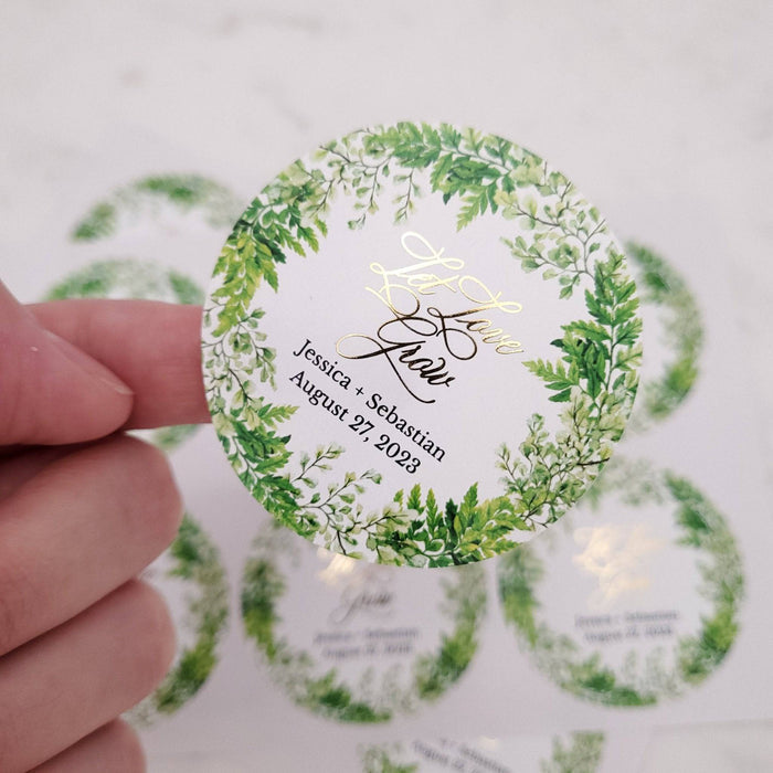 Let Love Grow Wedding Favor Stickers - XOXOKristen