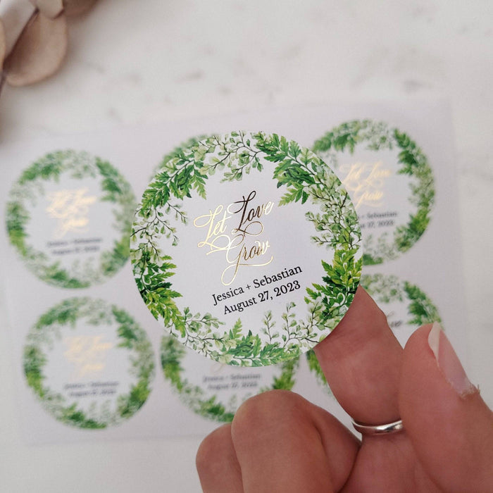 Let Love Grow Wedding Favor Stickers - XOXOKristen