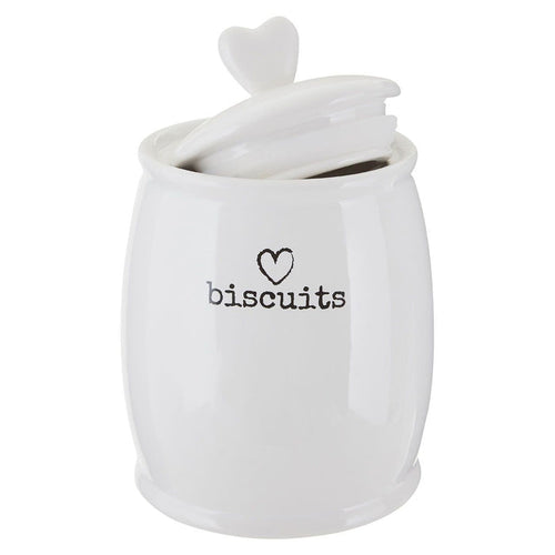 Love Heart Charm Biscuit Canister - Modern Home Interiors