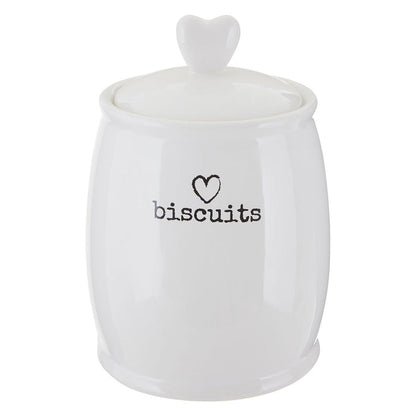 Love Heart Charm Biscuit Canister - Modern Home Interiors