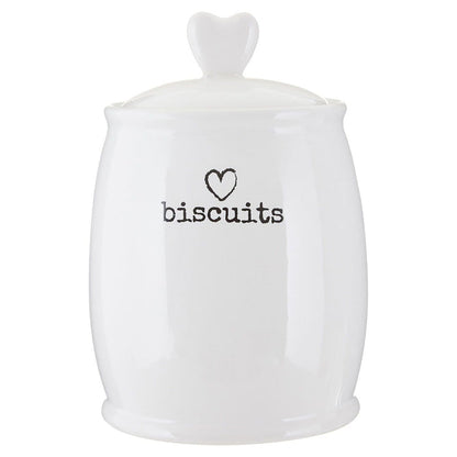 Love Heart Charm Biscuit Canister - Modern Home Interiors