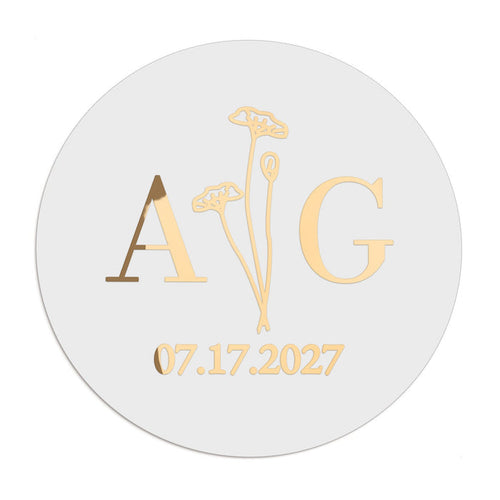Minimalistic Floral Wedding Stickers - XOXOKristen