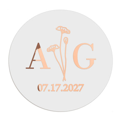 Minimalistic Floral Wedding Stickers - XOXOKristen