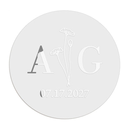 1.25" - 12 Labels / Silver Foil