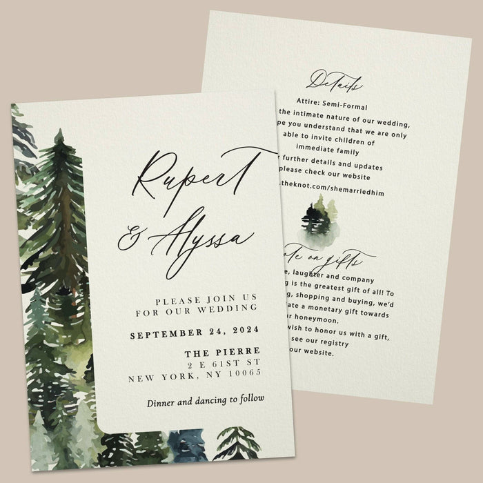 Mountain Wedding Invitation - XOXOKristen