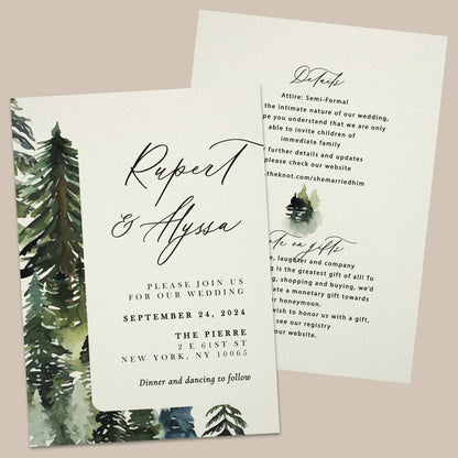 Mountain Wedding Invitation - XOXOKristen