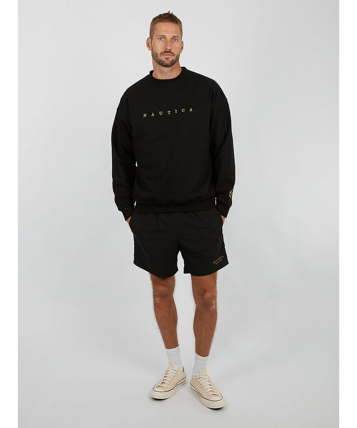 Nautica Lynche Heavyweight Crew Sweater (Black)