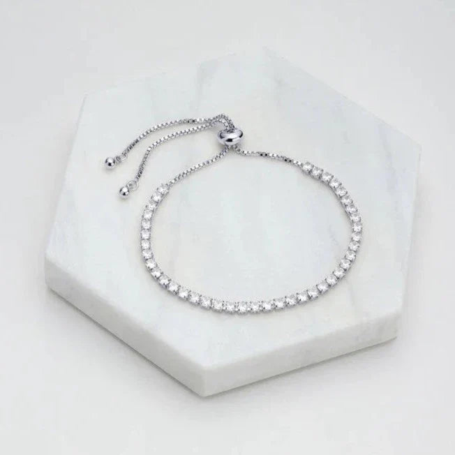 Nikki Tennis Bracelet - Silver