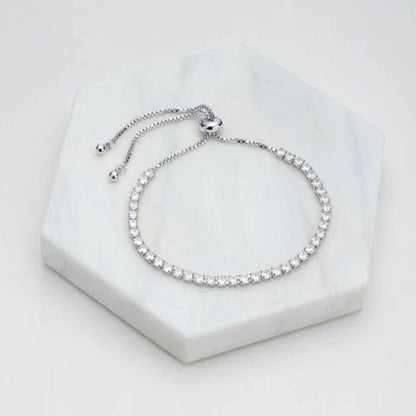 Nikki Tennis Bracelet - Silver