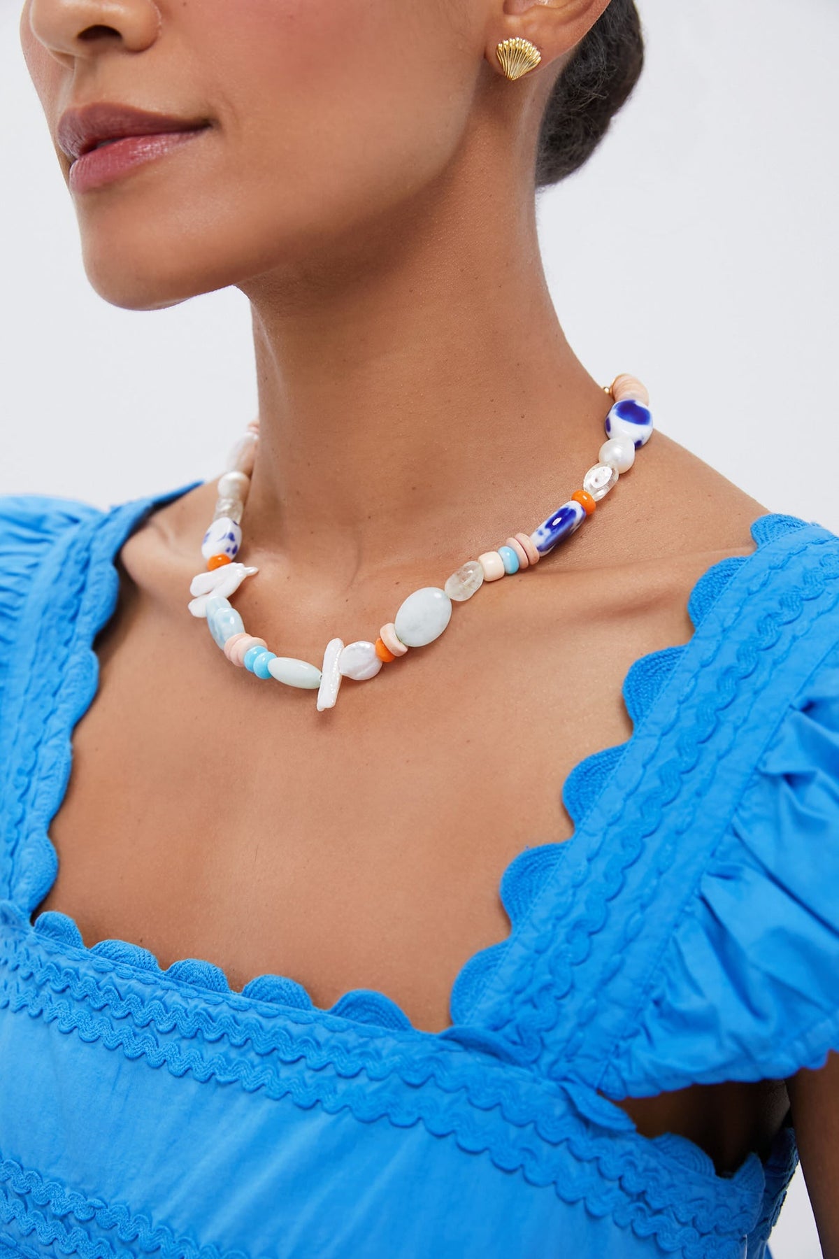 Blue Multi Lupe Necklace