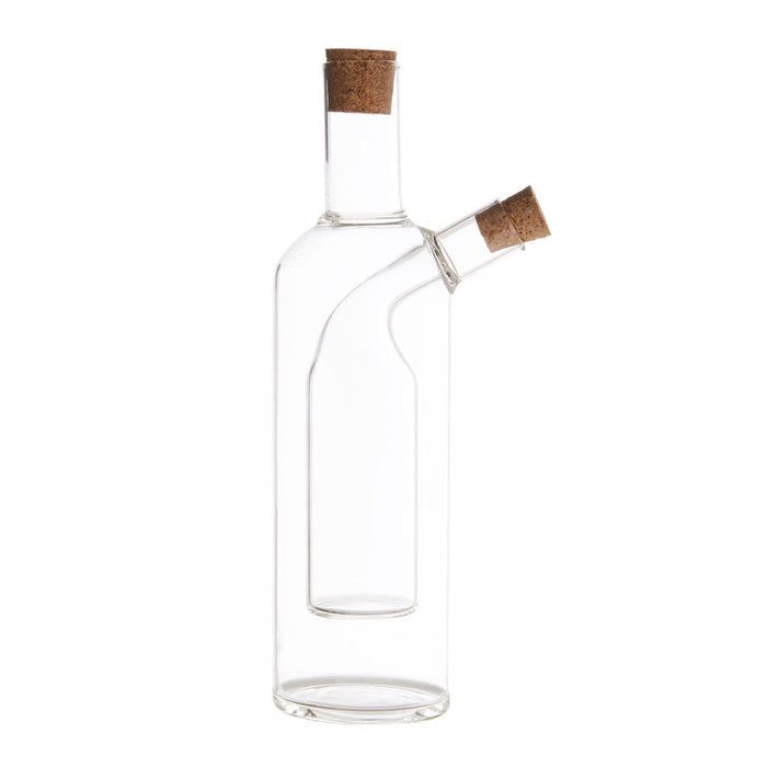 Oil and Vinegar Dispenser Apparatus Plain Inner Borosilicate Glass Bottle - Modern Home Interiors