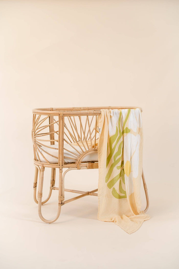 Organic Muslin Swaddle - Fleur Warm Oat (Limited Edition)