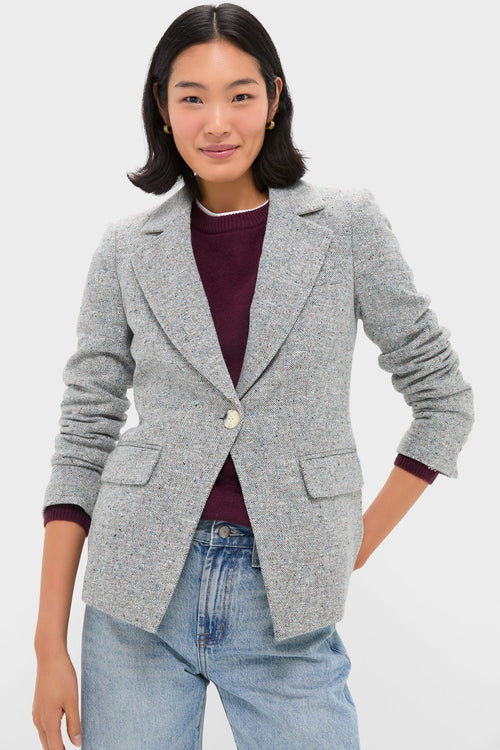 Antique Blue Melange Healy Dickey Jacket