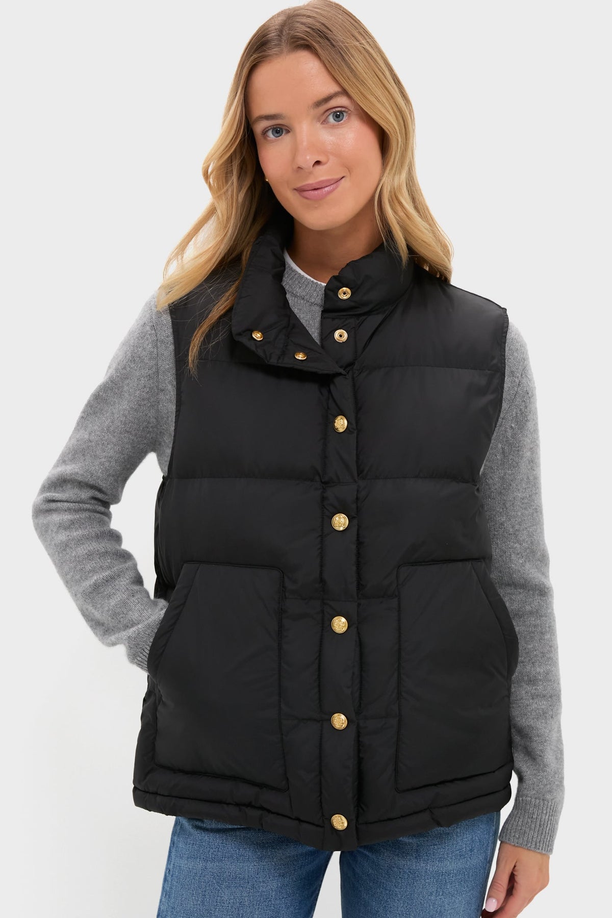 Black Inez Puffer Vest