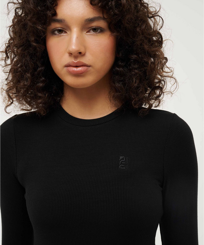 P.E Nation Free Play 2.0 LS Rib Tee (Black)