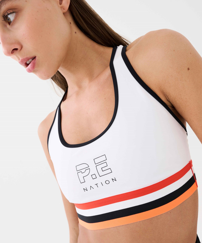 P.E Nation The Original Recycled Sports Bra (Optic White)