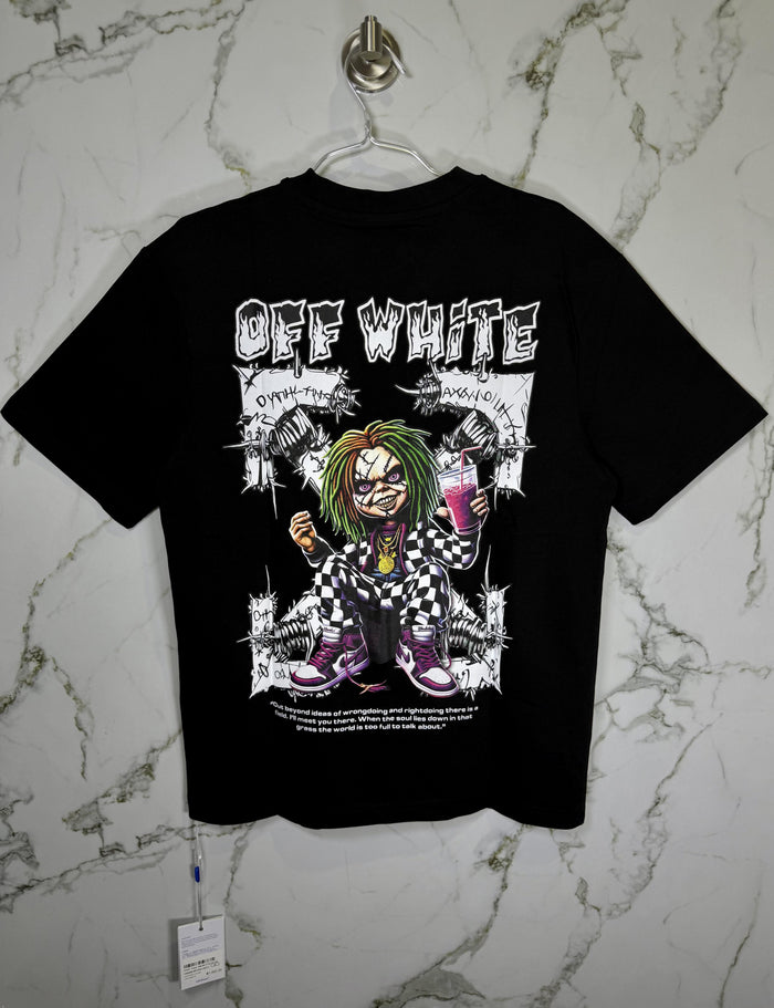 Playera 100% Algodón Off White Cuello Redondo