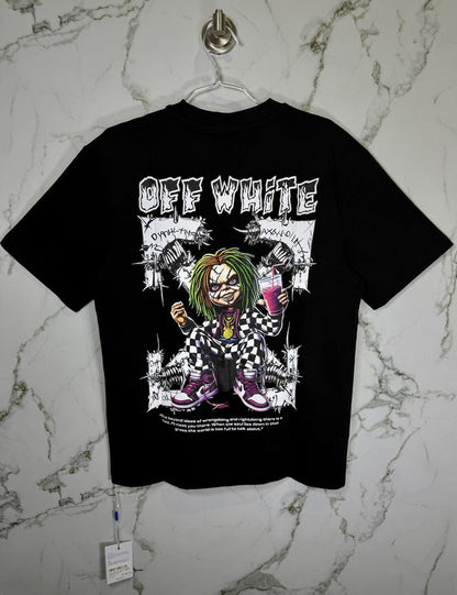 Playera 100% Algodón Off White Cuello Redondo