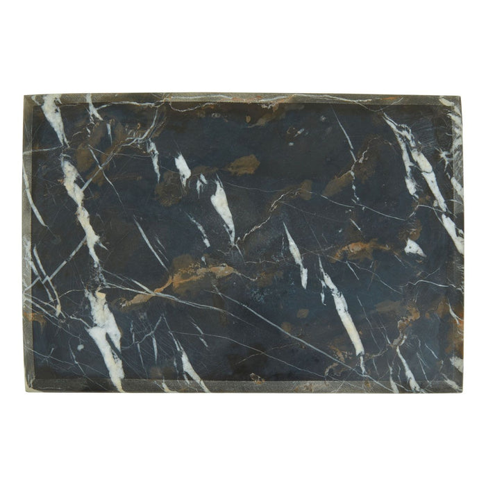 Raised Platform Black Stone Marble Chopping Board - Rectangular 31 x 21cm - Modern Home Interiors