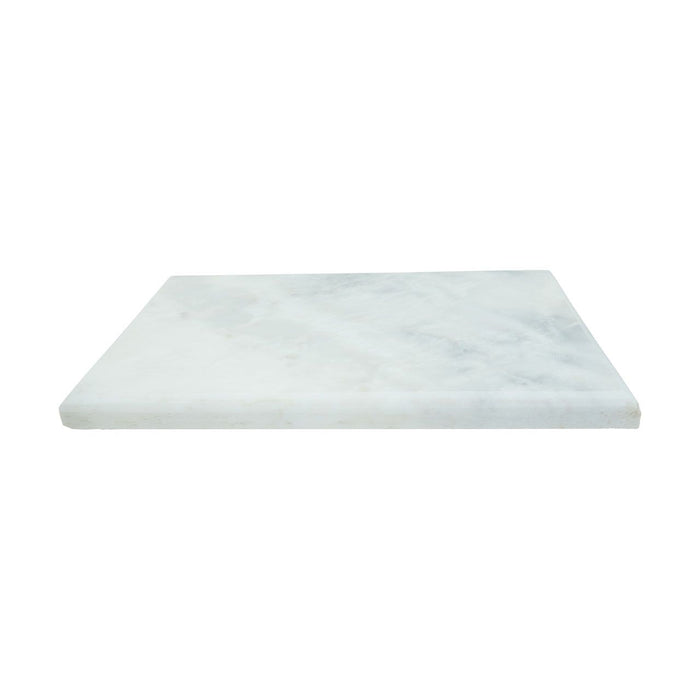 Raised Platform White Stone Marble Chopping Board - Rectangular 31 x 21cm - Modern Home Interiors
