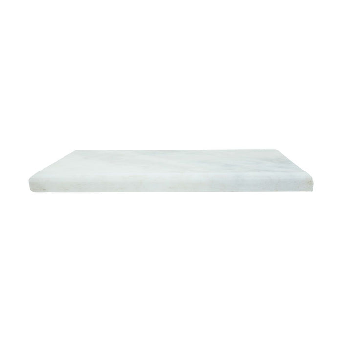Raised Platform White Stone Marble Chopping Board - Rectangular 31 x 21cm - Modern Home Interiors