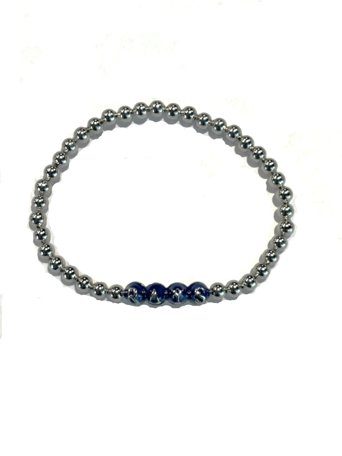 Rays Bijoux The Stretchy Silver Beaded Bracelet