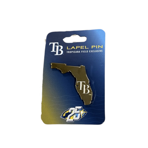 Rays Gold Florida State TB Lapel Pin