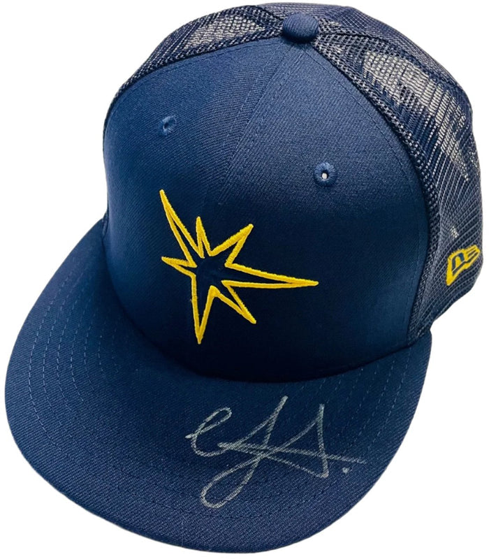 Rays Jonathan Aranda Team Issued Authentic Autographed Batting Practice Hat