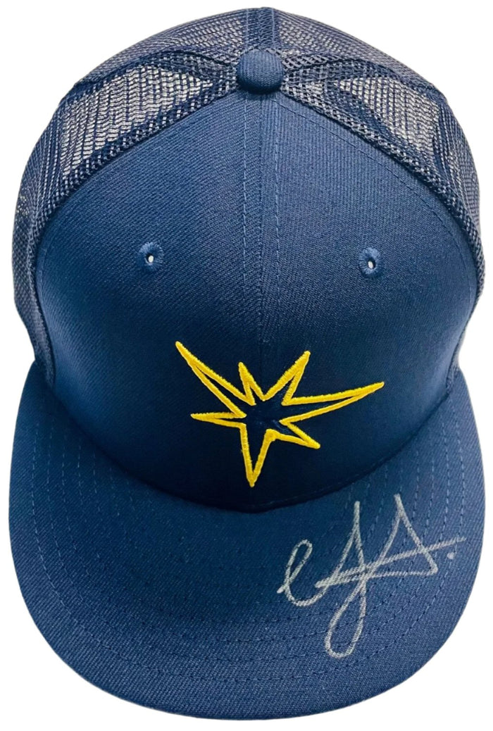 Rays Jonathan Aranda Team Issued Authentic Autographed Batting Practice Hat