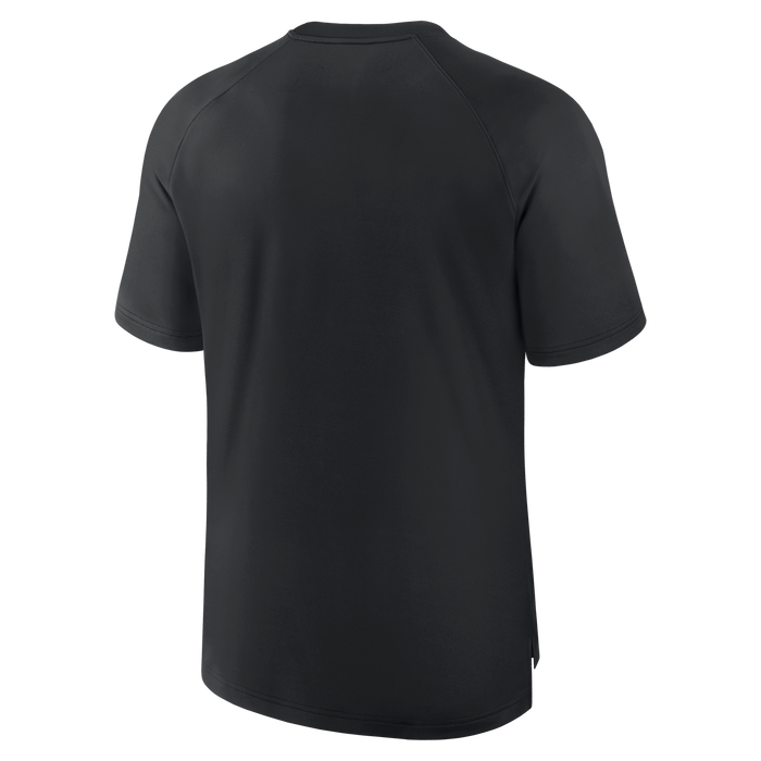 Rays Men's Nike 2025 Black Devil Rays Pregame Authentic Collection Pullover Shirt