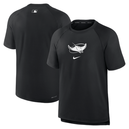 Rays Men's Nike Black Devil Rays Alt Pregame Authentic Collection Pullover Shirt - The Bay Republic | Team Store of the Tampa Bay Rays & Rowdies