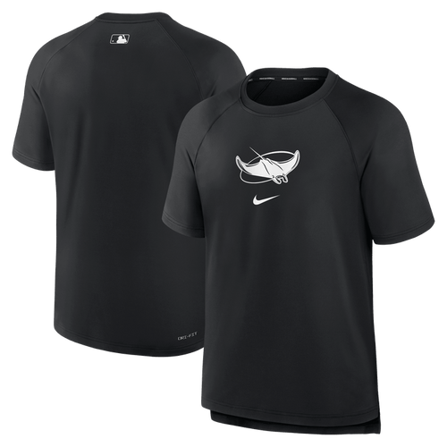 Rays Men's Nike Black Devil Rays Alt Pregame Authentic Collection Pullover Shirt - The Bay Republic | Team Store of the Tampa Bay Rays & Rowdies