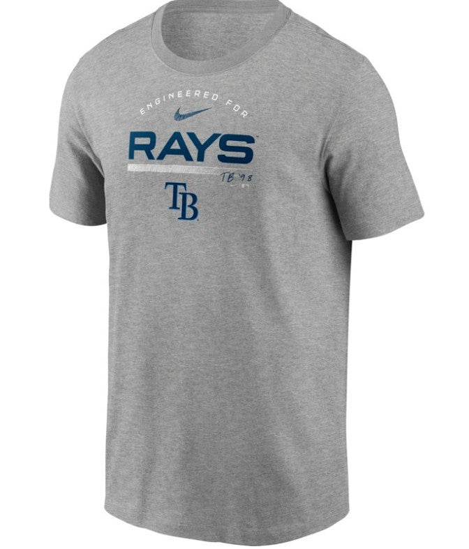 Rays Men's Nike Gray Engineered T-Shirt