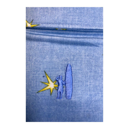 Rays Men's Johnnie-O Light Blue Exeter All Over Burst Logo Polo