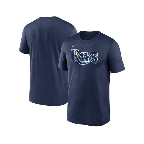 Rays Men's Nike Navy Blue Wordmark Fuse Dri Fit T-Shirt