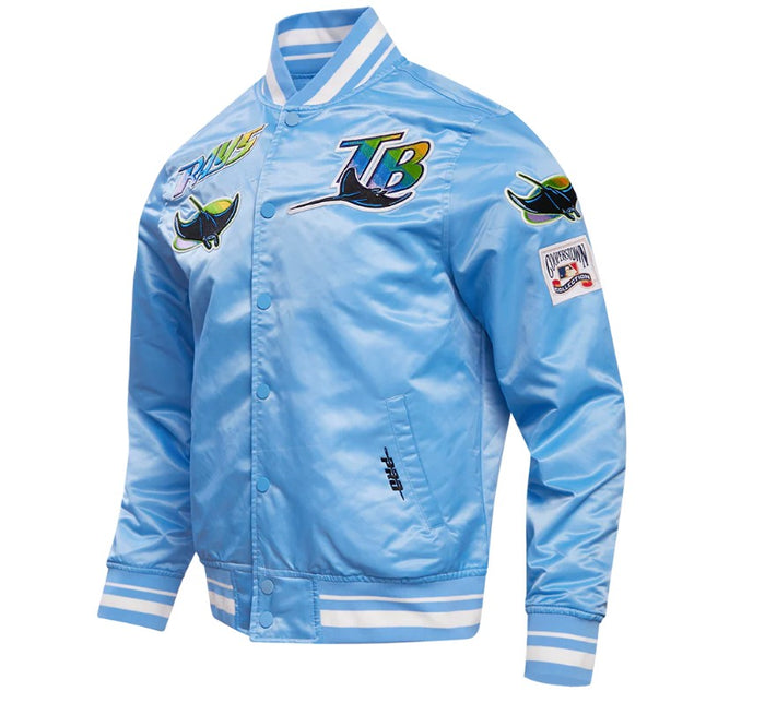 Rays Men's Pro Standard Light Blue Devil Rays Satin Jacket
