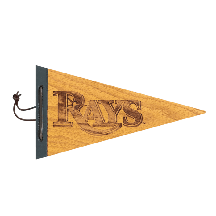 RAYS LOGO 7" X 12" WOOD PENNANT - The Bay Republic | Team Store of the Tampa Bay Rays & Rowdies