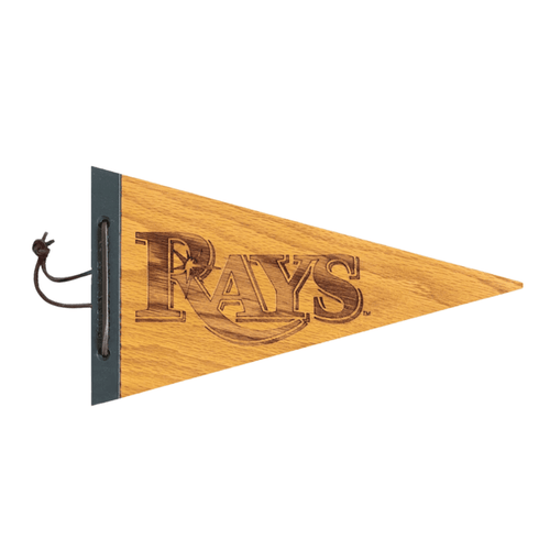 RAYS LOGO 7" X 12" WOOD PENNANT - The Bay Republic | Team Store of the Tampa Bay Rays & Rowdies