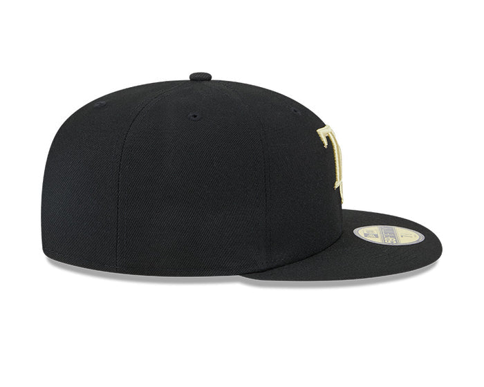 Rays New Era Black Gold Khaki TB 59Fifty Fitted Hat