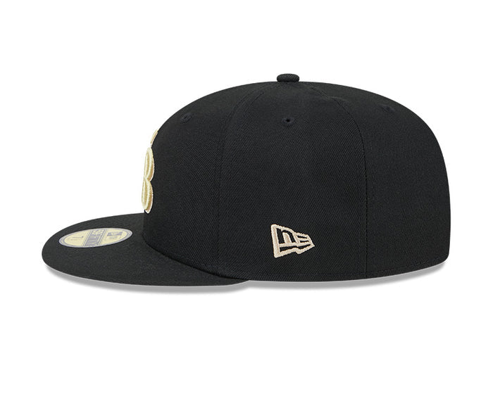 Rays New Era Black Gold Khaki TB 59Fifty Fitted Hat