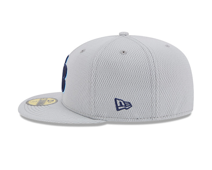 Rays New Era Gray 2025 TB Clubhouse 59Fifty Fitted Hat