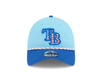 Rays New Era Light Blue 2025 Fourth of July 9Twenty Adjustable Hat