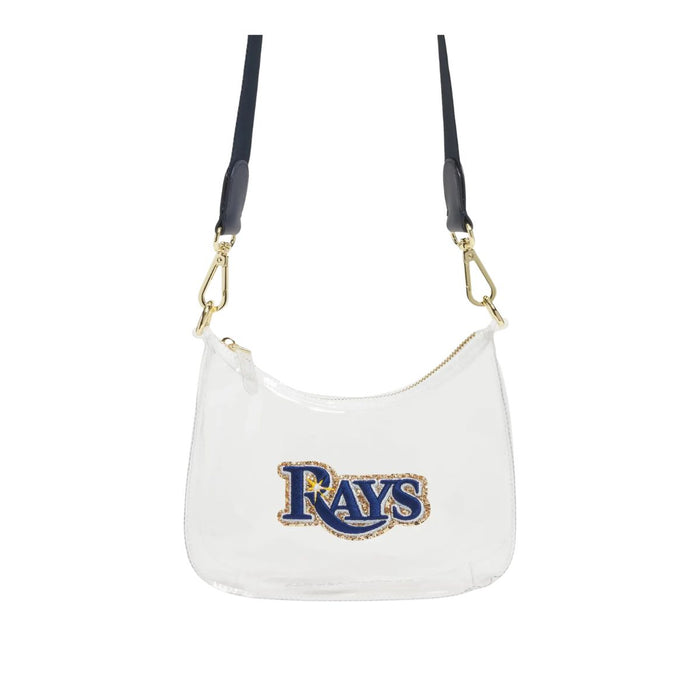 Rays Stoney Clover Wordmark Clear Curved Crossbody