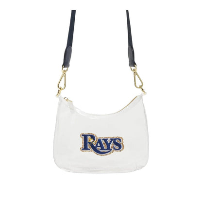 Rays Stoney Clover Wordmark Clear Curved Crossbody