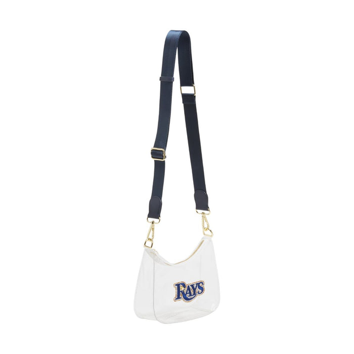 Rays Stoney Clover Wordmark Clear Curved Crossbody