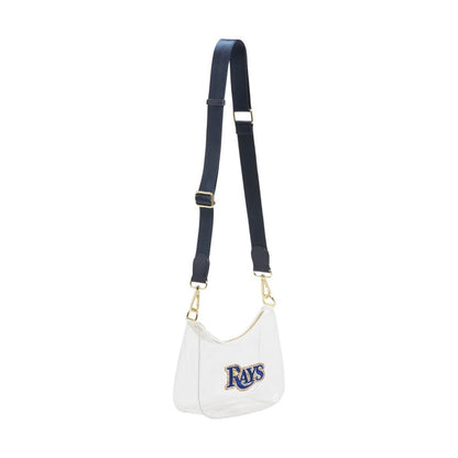 Rays Stoney Clover Wordmark Clear Curved Crossbody