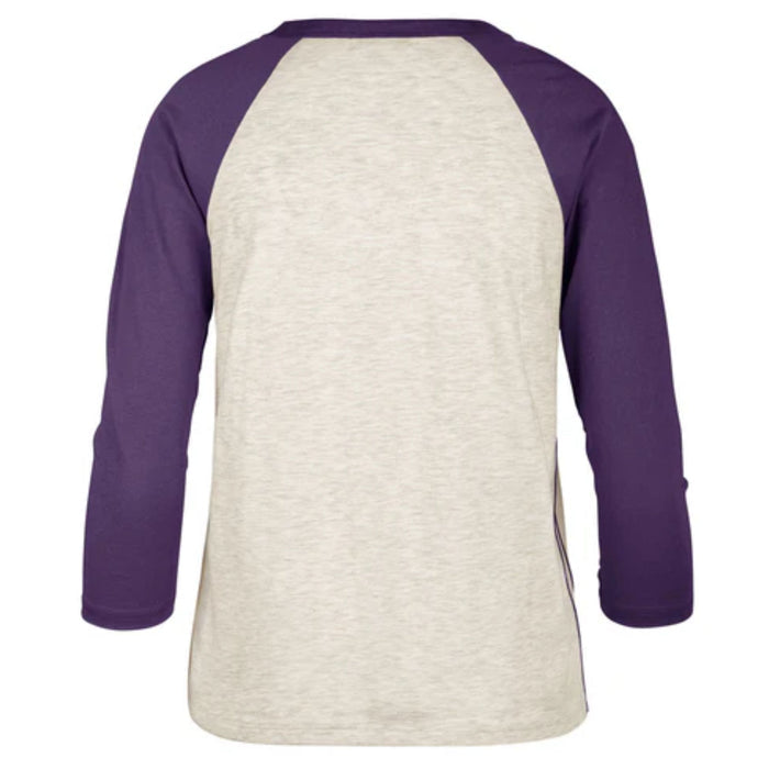 Rays Women's 47 Brand Gray Purple City Connect Skateray Raglan T-Shirt
