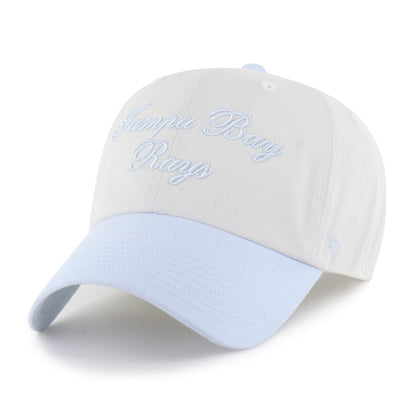 Rays Women's '47 White Blue TB Gelato Script Clean Up Adjustable Hat