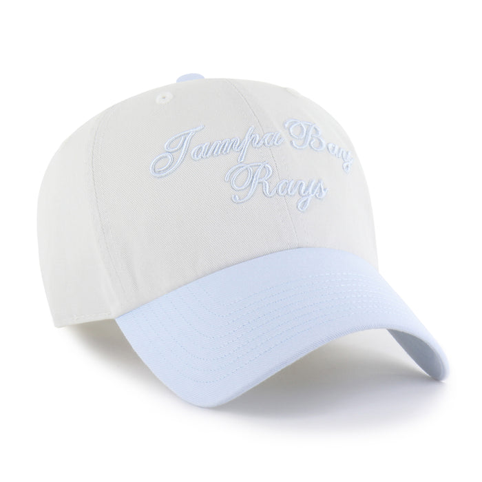 Rays Women's '47 White Blue TB Gelato Script Clean Up Adjustable Hat